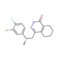 C[C@@H](Cc1n[nH]c(=O)c2c1CCCC2)c1ccc(F)c(Br)c1 ZINC000167686474