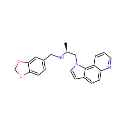 C[C@@H](Cn1ccc2ccc3ncccc3c21)NCc1ccc2c(c1)OCO2 ZINC000028568456