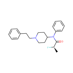 C[C@@H](F)C(=O)N(c1ccccc1)C1CCN(CCc2ccccc2)CC1 ZINC000013676628