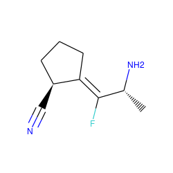 C[C@@H](N)/C(F)=C1\CCC[C@@H]1C#N ZINC000013476262