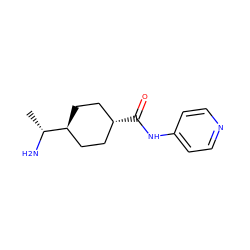 C[C@@H](N)[C@H]1CC[C@H](C(=O)Nc2ccncc2)CC1 ZINC000252286763