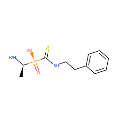 C[C@@H](N)[P@](=O)(O)C(=S)NCCc1ccccc1 ZINC000040873707