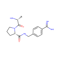 C[C@@H](N)C(=O)N1CCC[C@H]1C(=O)NCc1ccc(C(=N)N)cc1 ZINC000045339567