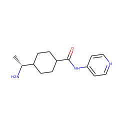 C[C@@H](N)C1CCC(C(=O)Nc2ccncc2)CC1 ZINC000000006989