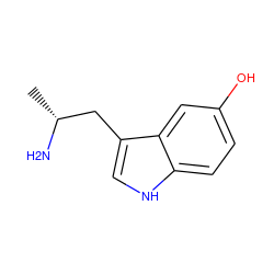 C[C@@H](N)Cc1c[nH]c2ccc(O)cc12 ZINC000002012157