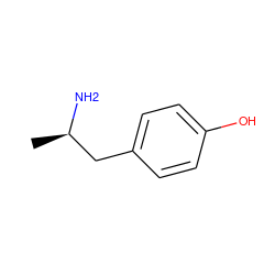 C[C@@H](N)Cc1ccc(O)cc1 ZINC000000000373