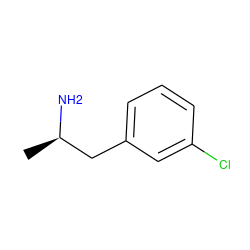 C[C@@H](N)Cc1cccc(Cl)c1 ZINC000011596632