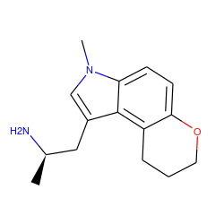 C[C@@H](N)Cc1cn(C)c2ccc3c(c12)CCCO3 ZINC000000009097