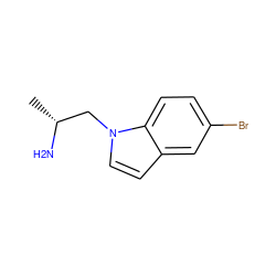 C[C@@H](N)Cn1ccc2cc(Br)ccc21 ZINC000013764814