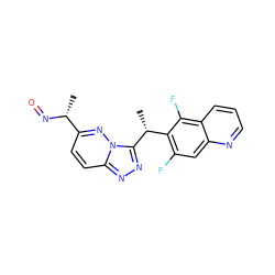 C[C@@H](N=O)c1ccc2nnc([C@H](C)c3c(F)cc4ncccc4c3F)n2n1 ZINC000169694302