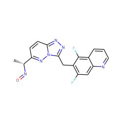 C[C@@H](N=O)c1ccc2nnc(Cc3c(F)cc4ncccc4c3F)n2n1 ZINC000169694300