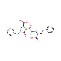 C[C@@H](N[C@@H](CCc1ccccc1)C(=O)O)C(=O)N1C(=O)N(Cc2ccccc2)C[C@H]1C(=O)O ZINC000026750860