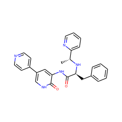 C[C@@H](N[C@@H](Cc1ccccc1)C(=O)Nc1cc(-c2ccncc2)c[nH]c1=O)c1ccccn1 ZINC000095556410