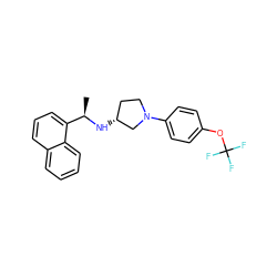 C[C@@H](N[C@@H]1CCN(c2ccc(OC(F)(F)F)cc2)C1)c1cccc2ccccc12 ZINC000208575600