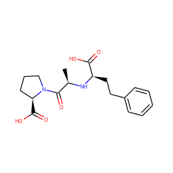 C[C@@H](N[C@H](CCc1ccccc1)C(=O)O)C(=O)N1CCC[C@@H]1C(=O)O ZINC000005751072