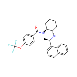 C[C@@H](N[C@H]1CCCC[C@@H]1NC(=O)c1ccc(OC(F)(F)F)cc1)c1cccc2ccccc12 ZINC000036476058