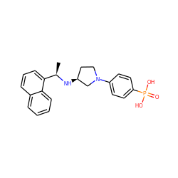 C[C@@H](N[C@H]1CCN(c2ccc(P(=O)(O)O)cc2)C1)c1cccc2ccccc12 ZINC001772620150