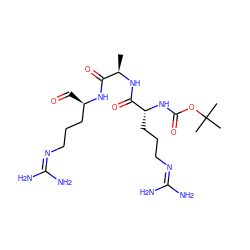 C[C@@H](NC(=O)[C@@H](CCCN=C(N)N)NC(=O)OC(C)(C)C)C(=O)N[C@H](C=O)CCCN=C(N)N ZINC000096902781