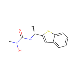 C[C@@H](NC(=O)N(C)O)c1cc2ccccc2s1 ZINC000013762796