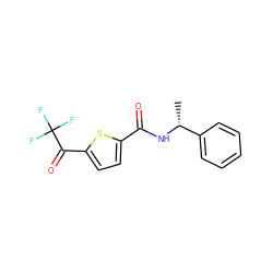 C[C@@H](NC(=O)c1ccc(C(=O)C(F)(F)F)s1)c1ccccc1 ZINC000029069811