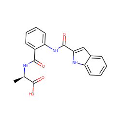 C[C@@H](NC(=O)c1ccccc1NC(=O)c1cc2ccccc2[nH]1)C(=O)O ZINC000013685524