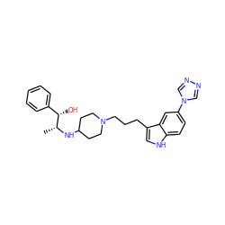 C[C@@H](NC1CCN(CCCc2c[nH]c3ccc(-n4cnnc4)cc23)CC1)[C@@H](O)c1ccccc1 ZINC000027553271