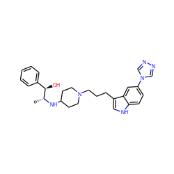 C[C@@H](NC1CCN(CCCc2c[nH]c3ccc(-n4cnnc4)cc23)CC1)[C@H](O)c1ccccc1 ZINC000027557784