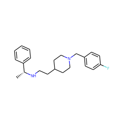 C[C@@H](NCCC1CCN(Cc2ccc(F)cc2)CC1)c1ccccc1 ZINC000013862282