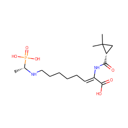 C[C@@H](NCCCCC/C=C(\NC(=O)[C@H]1CC1(C)C)C(=O)O)P(=O)(O)O ZINC000026022108