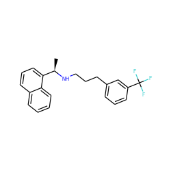 C[C@@H](NCCCc1cccc(C(F)(F)F)c1)c1cccc2ccccc12 ZINC000001550499