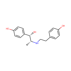 C[C@@H](NCCc1ccc(O)cc1)[C@@H](O)c1ccc(O)cc1 ZINC000000057483