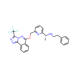 C[C@@H](NCCc1ccccc1)c1cccc(COc2nn3c(C(F)(F)F)nnc3c3ccccc23)n1 ZINC000026489020