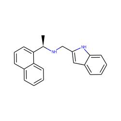 C[C@@H](NCc1cc2ccccc2[nH]1)c1cccc2ccccc12 ZINC000001494434