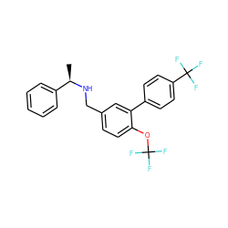 C[C@@H](NCc1ccc(OC(F)(F)F)c(-c2ccc(C(F)(F)F)cc2)c1)c1ccccc1 ZINC000058583553