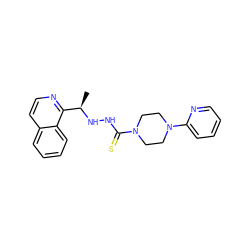 C[C@@H](NNC(=S)N1CCN(c2ccccn2)CC1)c1nccc2ccccc12 ZINC000001582545