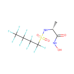 C[C@@H](NS(=O)(=O)C(F)(F)C(F)(F)C(F)(F)C(F)(F)F)C(=O)NO ZINC000010450344