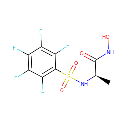 C[C@@H](NS(=O)(=O)c1c(F)c(F)c(F)c(F)c1F)C(=O)NO ZINC000010450325