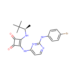 C[C@@H](Nc1c(Nc2ccnc(Nc3ccc(Br)cc3)n2)c(=O)c1=O)C(C)(C)C ZINC000101595874