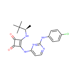 C[C@@H](Nc1c(Nc2ccnc(Nc3ccc(Cl)cc3)n2)c(=O)c1=O)C(C)(C)C ZINC000101595892