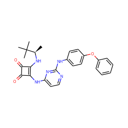 C[C@@H](Nc1c(Nc2ccnc(Nc3ccc(Oc4ccccc4)cc3)n2)c(=O)c1=O)C(C)(C)C ZINC000101595887