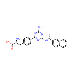 C[C@@H](Nc1nc(N)nc(-c2ccc(C[C@H](N)C(=O)O)cc2)n1)c1ccc2ccccc2c1 ZINC000040395096