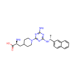 C[C@@H](Nc1nc(N)nc(N2CCC(C[C@H](N)C(=O)O)CC2)n1)c1ccc2ccccc2c1 ZINC000040862487