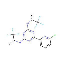 C[C@@H](Nc1nc(N[C@H](C)C(F)(F)F)nc(-c2cccc(Cl)n2)n1)C(F)(F)F ZINC000888088043