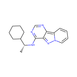 C[C@@H](Nc1ncnc2c1nn1ccccc21)C1CCCCC1 ZINC000653738233