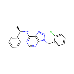 C[C@@H](Nc1ncnc2c1nnn2Cc1ccccc1Cl)c1ccccc1 ZINC000013778548