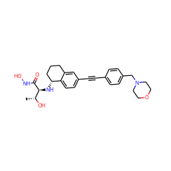 C[C@@H](O)[C@H](N[C@@H]1CCCc2cc(C#Cc3ccc(CN4CCOCC4)cc3)ccc21)C(=O)NO ZINC001772654114