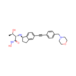 C[C@@H](O)[C@H](N[C@@H]1CCc2cc(C#Cc3ccc(CN4CCOCC4)cc3)ccc21)C(=O)NO ZINC001772607812