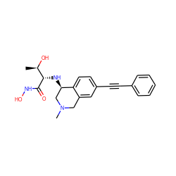 C[C@@H](O)[C@H](N[C@@H]1CN(C)Cc2cc(C#Cc3ccccc3)ccc21)C(=O)NO ZINC001772657572