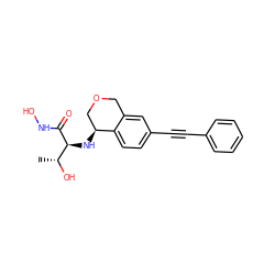 C[C@@H](O)[C@H](N[C@H]1COCc2cc(C#Cc3ccccc3)ccc21)C(=O)NO ZINC001772647949