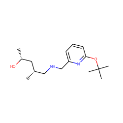 C[C@@H](O)C[C@@H](C)CNCc1cccc(OC(C)(C)C)n1 ZINC000261103801